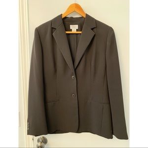 LOFT brown stripe suit jacket size 8